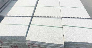 鞍山芝麻白毛板，石材毛板