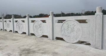 鞍山芝麻白河道栏杆 石材栏杆