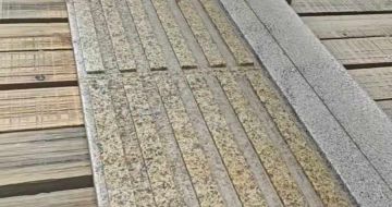 鞍山黄金麻盲道石 盲条